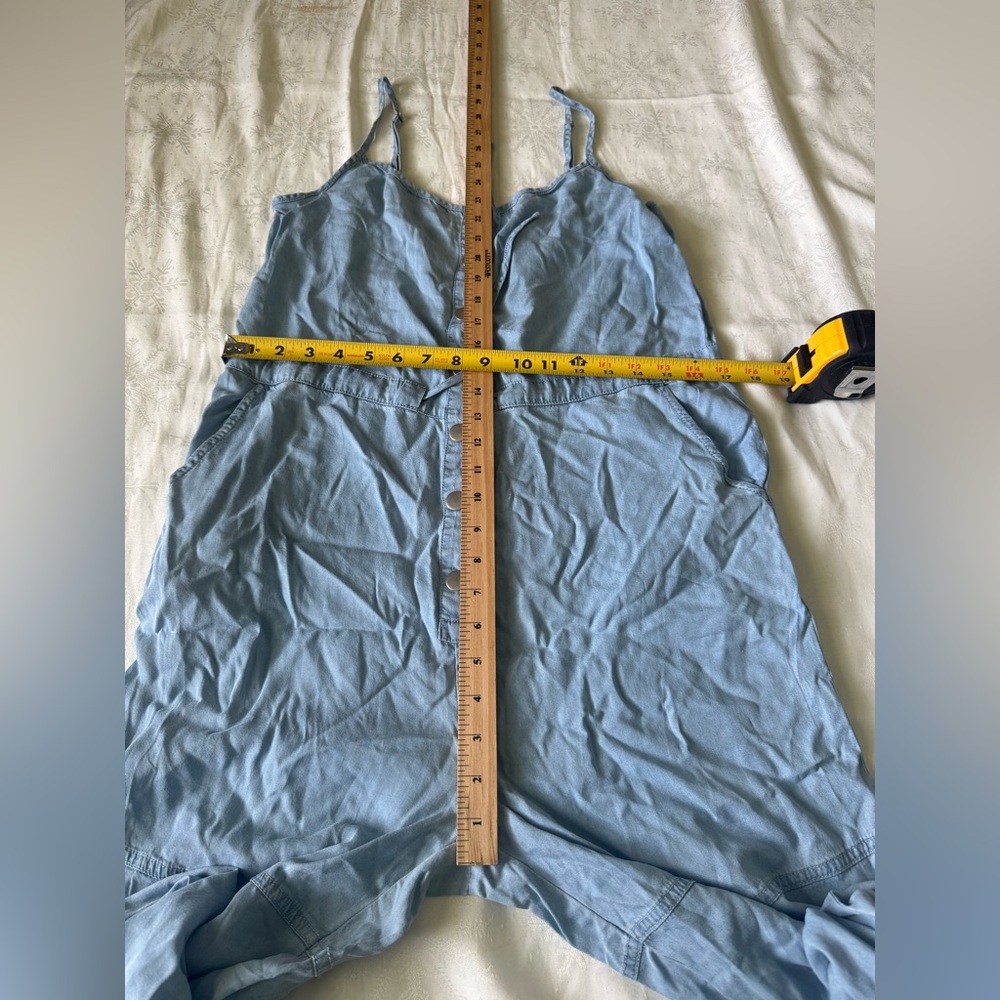 Lulu's Blue Button-Front Jumpsuit - Picture 5 of 10